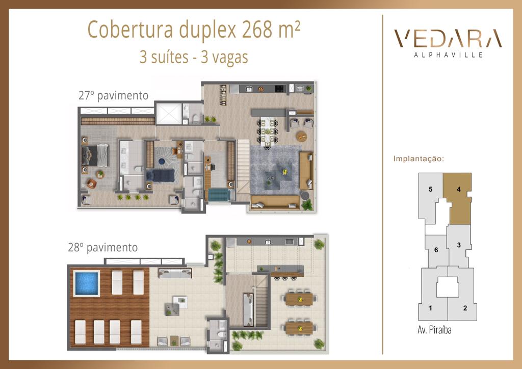 Cobertura Duplex 268m²