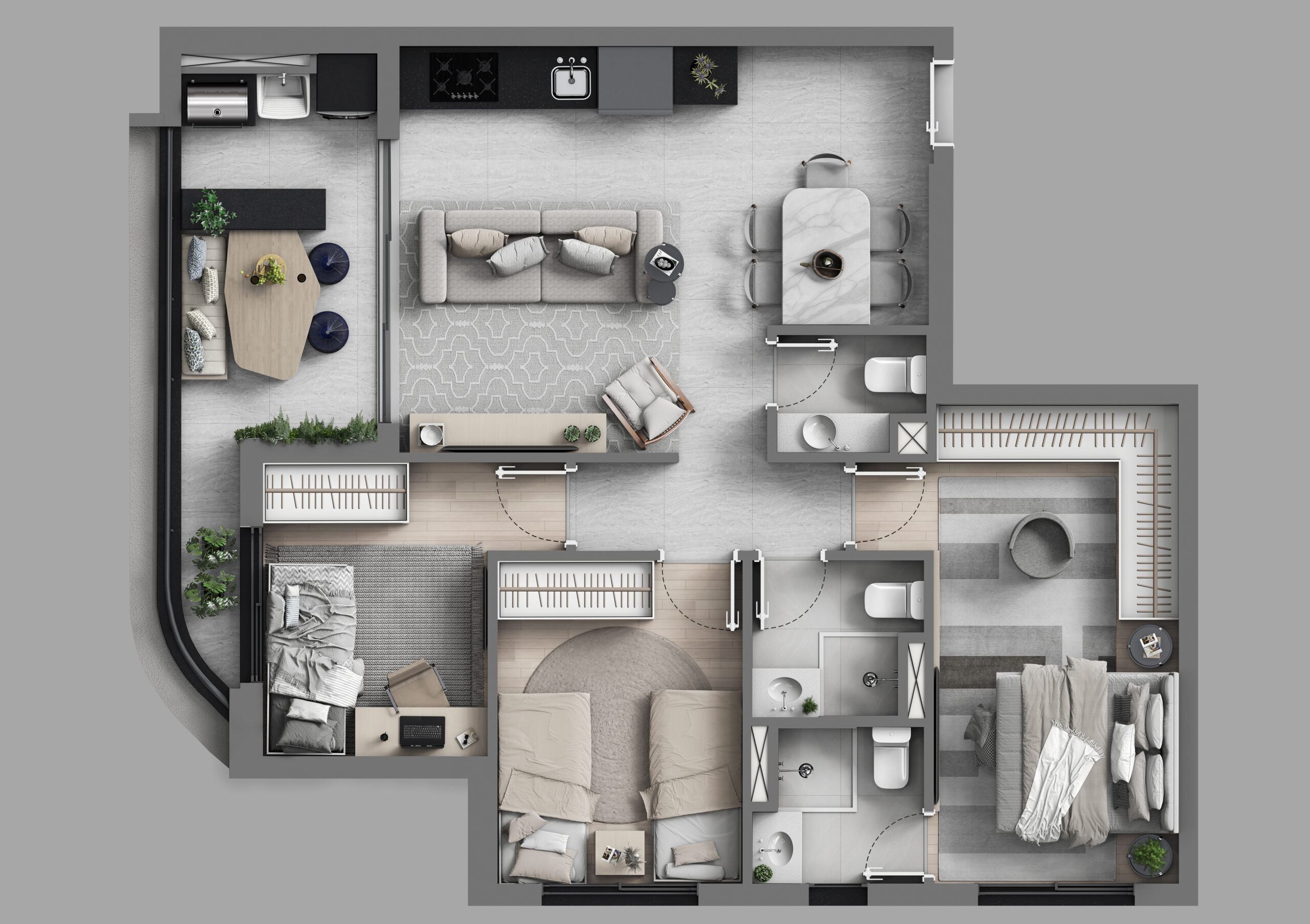 PLANTA 78M² TIPO