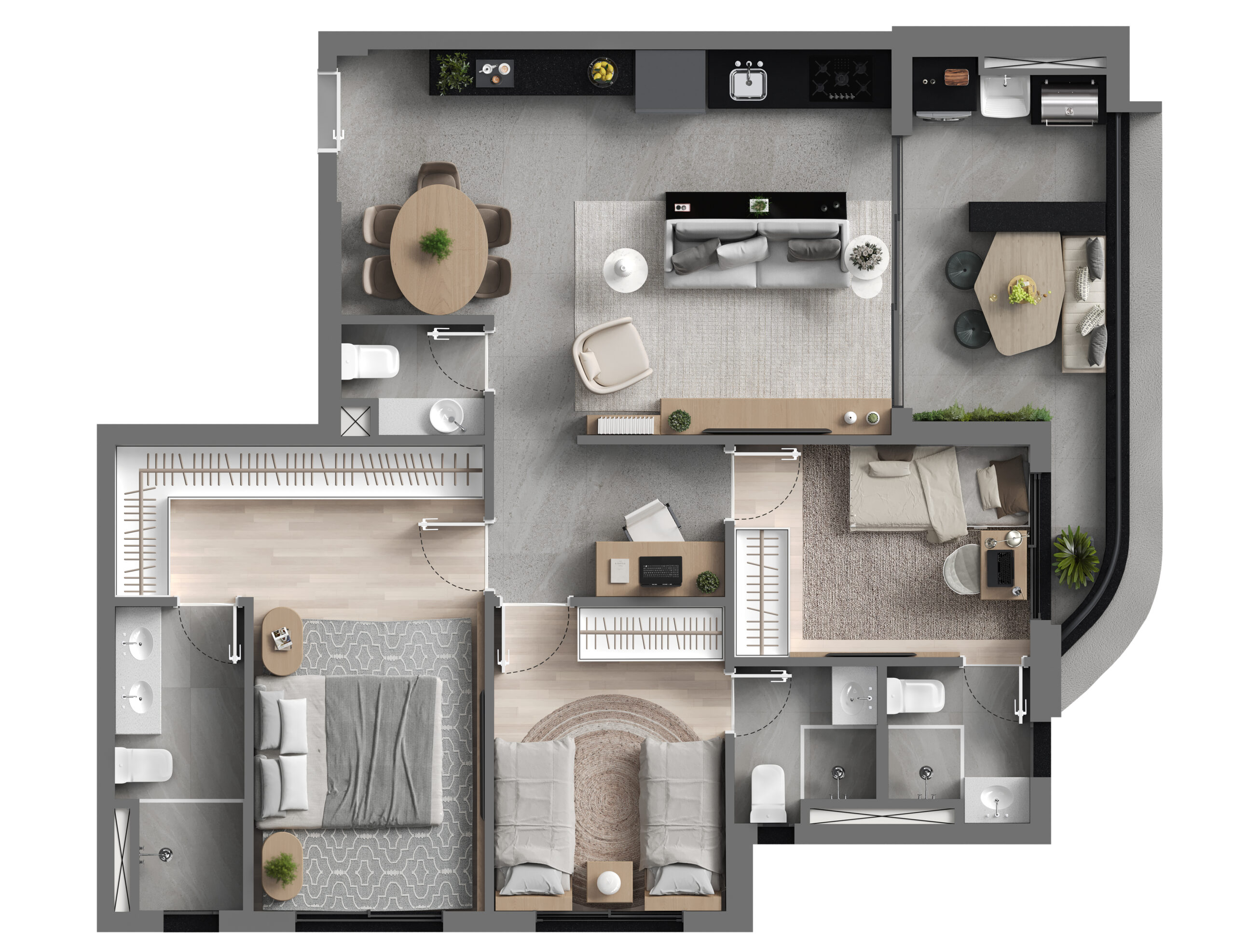 PLANTA 90M² TIPO